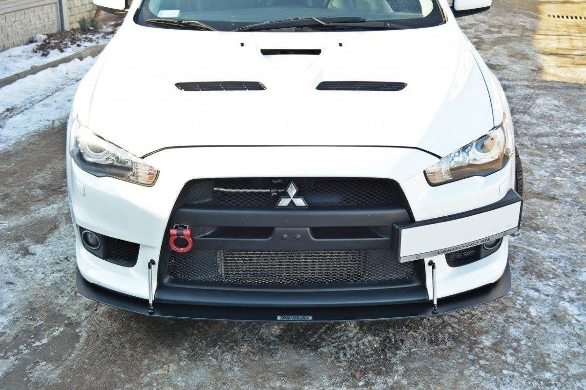 Front Racing Splitter V.2 för Mitsubishi Lancer Evo X