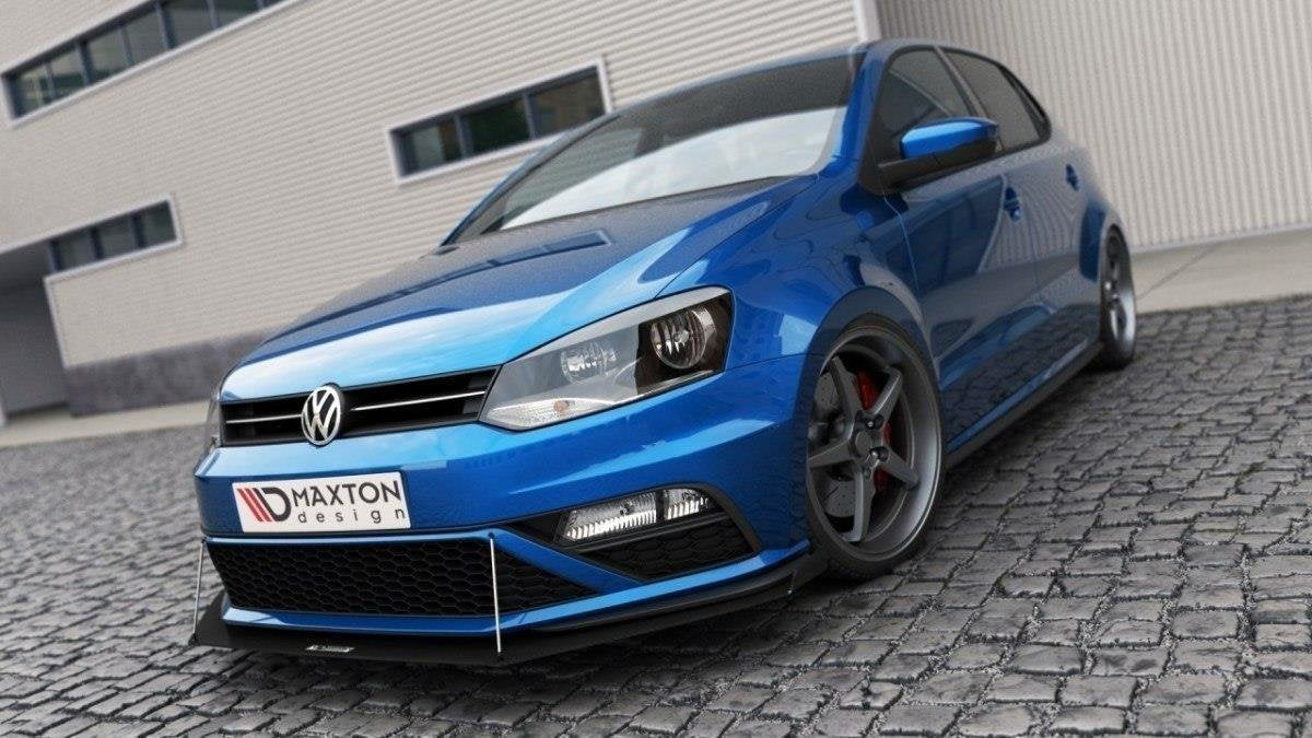 Front Racing Splitter (With Wings) för Volkswagen Polo GTI Mk5 Facelift