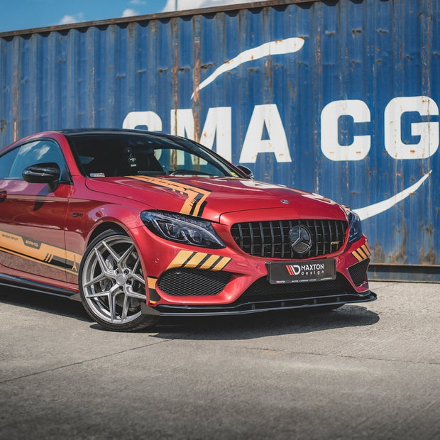 Street Pro Frontläpp + Flaps för Mercedes-AMG C43 / AMG-Line Coupe C205