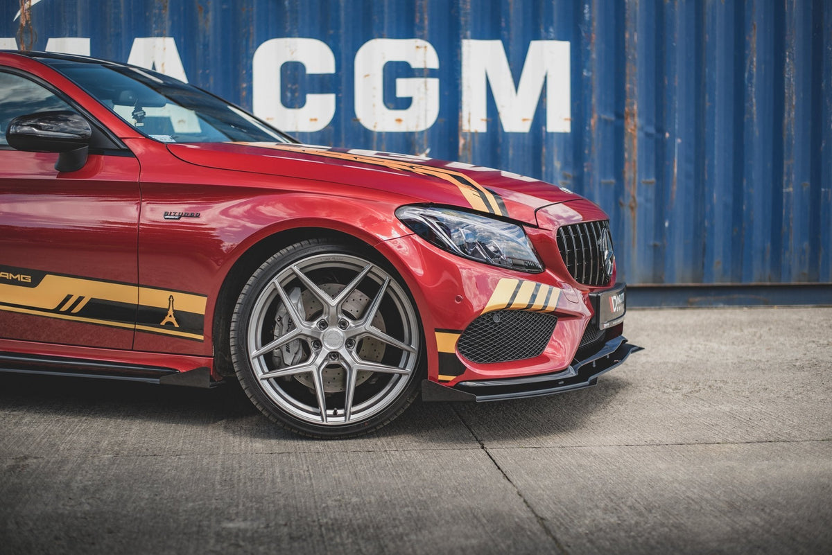 Street Pro Frontläpp + Flaps för Mercedes-AMG C43 / AMG-Line Coupe C205