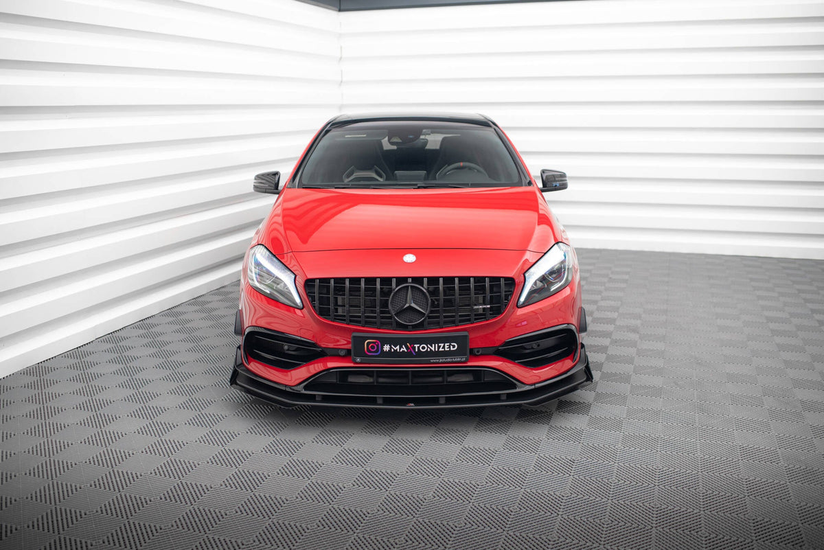 Street Pro Frontläpp + Flaps för Mercedes-Benz A 45 AMG Aero W176 Facelift