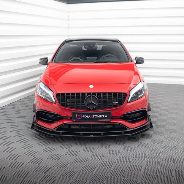Street Pro Frontläpp + Flaps för Mercedes-Benz A 45 AMG Aero W176 Facelift