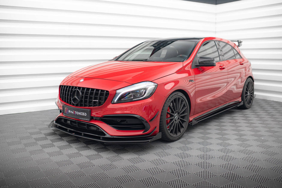 Street Pro Frontläpp + Flaps för Mercedes-Benz A 45 AMG Aero W176 Facelift