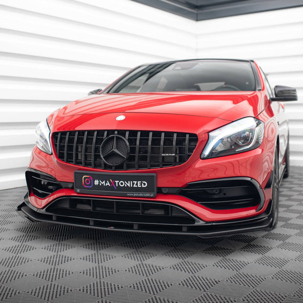 Street Pro Frontläpp + Flaps för Mercedes-Benz A 45 AMG Aero W176 Facelift