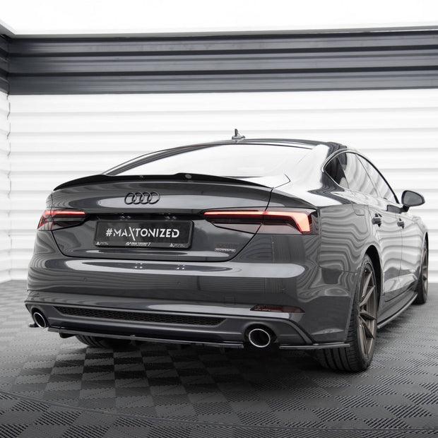 Bakre Splitter för Audi A5 S-Line F5 Coupe / Sportback (with vertical bars)