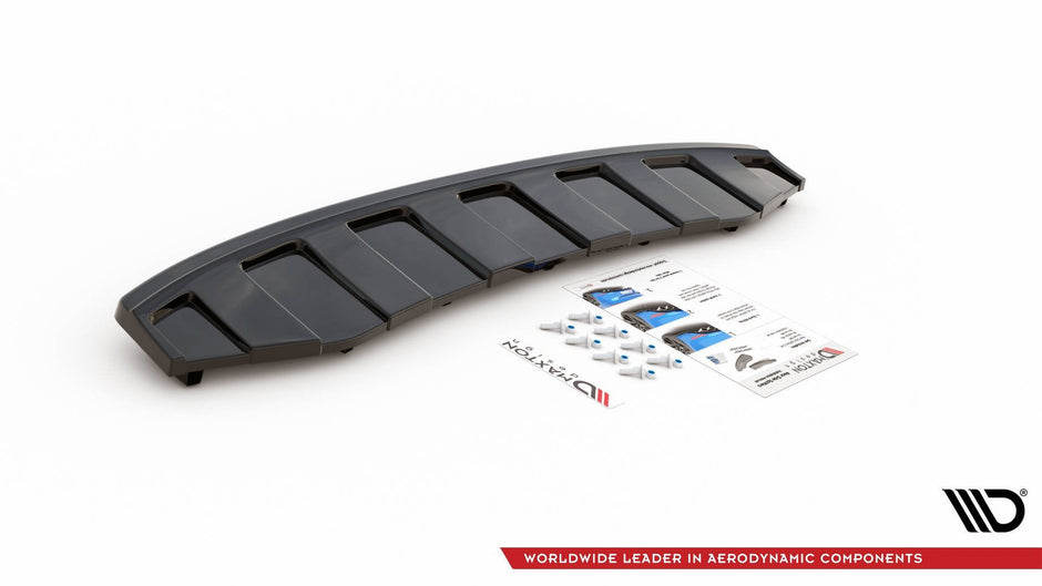 Bakre Splitter för Audi A6 C7 S-LINE AVANT Exhaust 2x1 (with vertical bars)