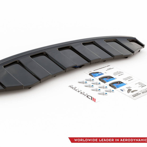 Bakre Splitter för Audi A6 C7 S-LINE AVANT Exhaust 2x1 (with vertical bars)