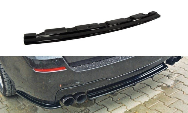 Maxton Design Bakre splitter – BMW 5 M-Pack Sedan/Touring F10/F11 - without vertical bars (fits two double Exhaust ends)
