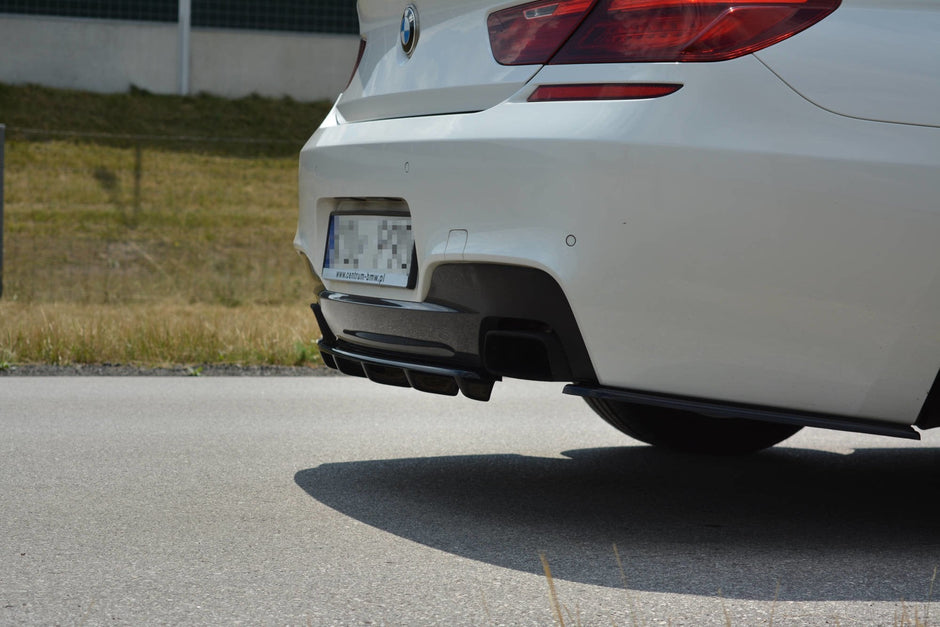 Maxton Design Bakre splitter BMW 6 Gran Coupé MPACK (with a vertical bar) – bild 4