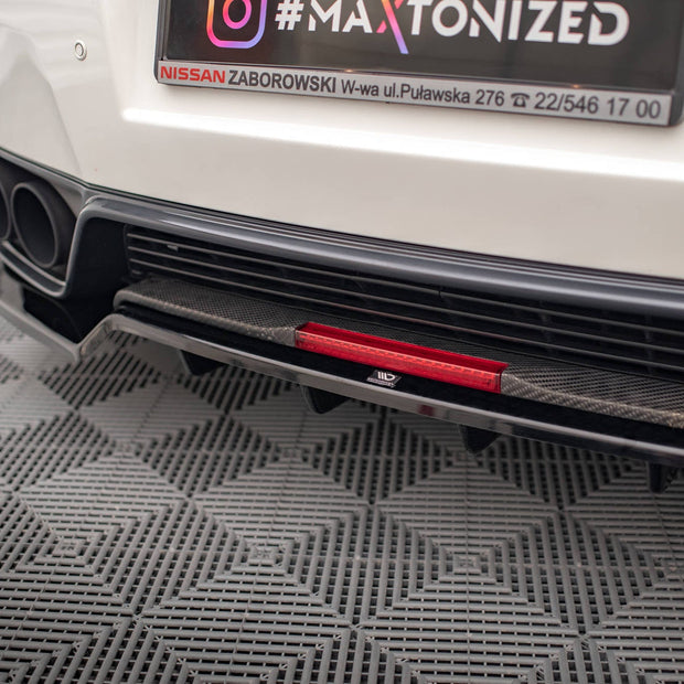 Bakre Splitter + Flaps för Nissan GTR R35 Facelift