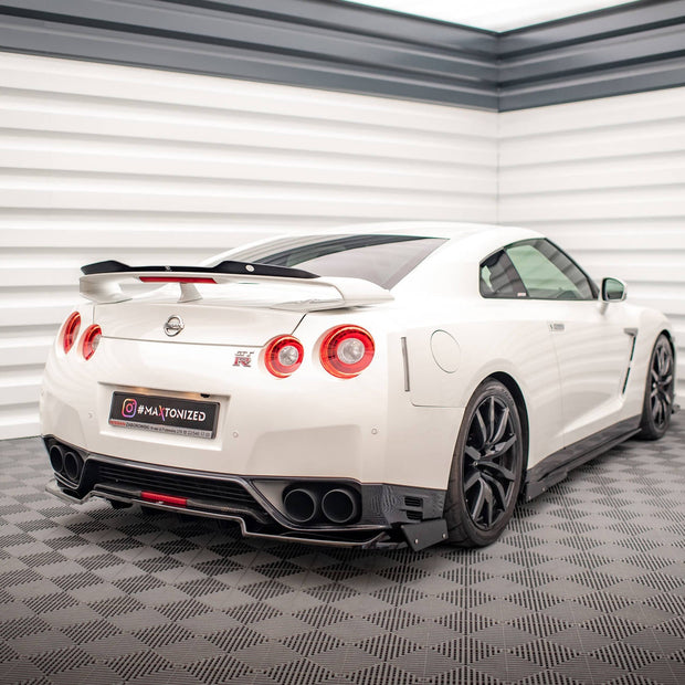 Bakre Splitter + Flaps för Nissan GTR R35 Facelift