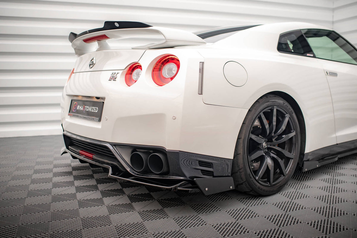 Bakre Splitter + Flaps för Nissan GTR R35 Facelift