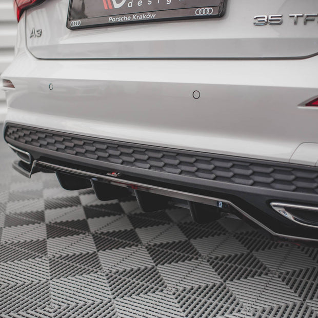Bakre Splitter (With Vertical Bars) för Audi A3 S-Line Sportback 8Y