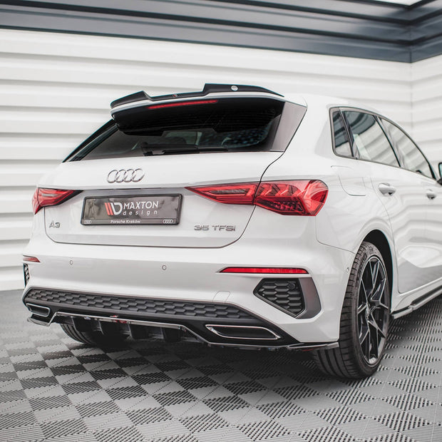 Bakre Splitter (With Vertical Bars) för Audi A3 S-Line Sportback 8Y