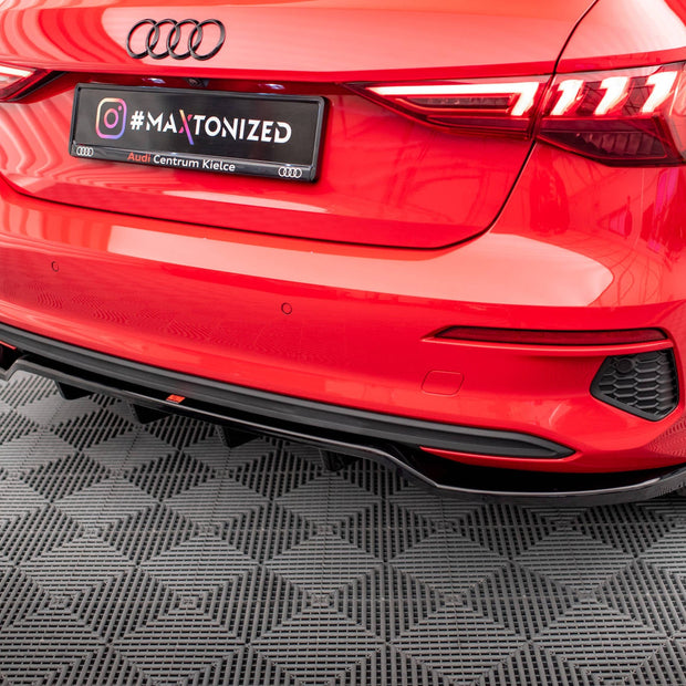 Bakre Splitter (With Vertical Bars) för Audi A3 Sportback 8Y