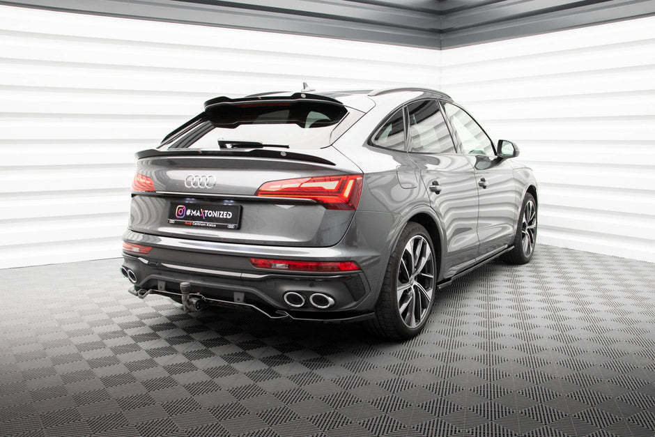 Bakre Splitter (With Vertical Bars) för Audi SQ5 / Q5 S-Line Sportback Mk2 Facelift