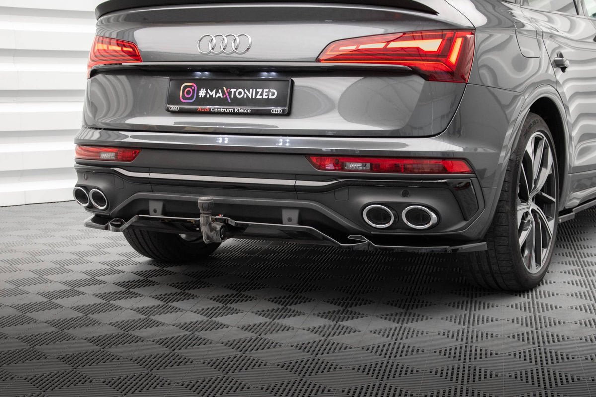 Bakre Splitter (With Vertical Bars) för Audi SQ5 / Q5 S-Line Sportback Mk2 Facelift