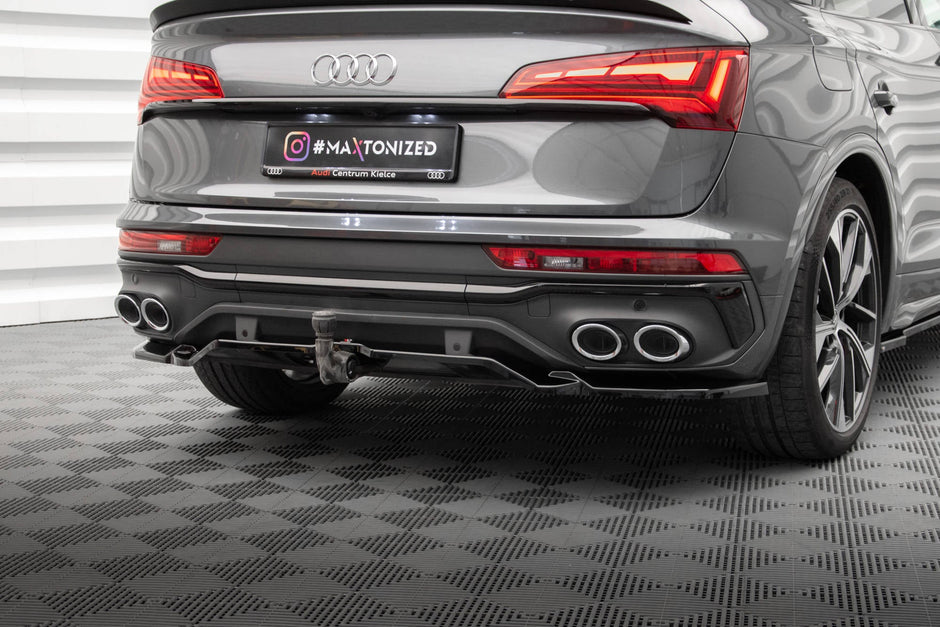 Bakre Splitter (With Vertical Bars) för Audi SQ5 / Q5 S-Line Sportback Mk2 Facelift
