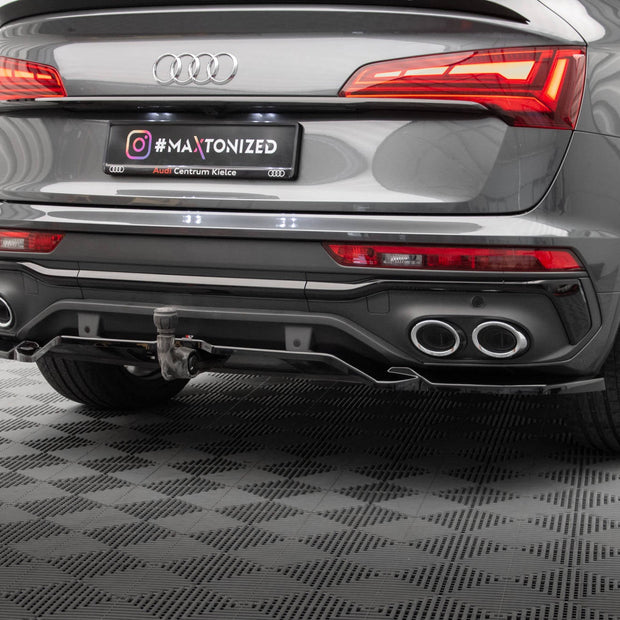 Bakre Splitter (With Vertical Bars) för Audi SQ5 / Q5 S-Line Sportback Mk2 Facelift