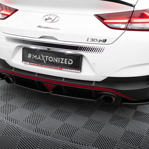 Bakre Splitter (With Vertical Bars) för Hyundai I30 N Mk3 Fastback