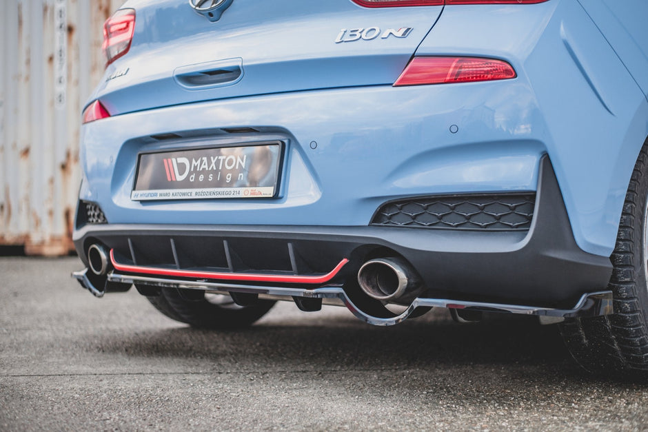 Bakre Splitter (With Vertical Bars) för Hyundai I30 N Mk3 Hatchback