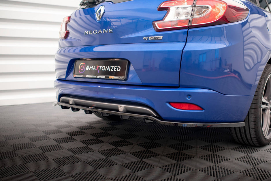 Bakre Splitter (With Vertical Bars) för Renault Megane GT Line Grandtour Mk3 Facelift