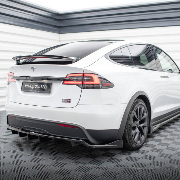 Bakre Splitter (With Vertical Bars) för Tesla Model X Mk1 Facelift
