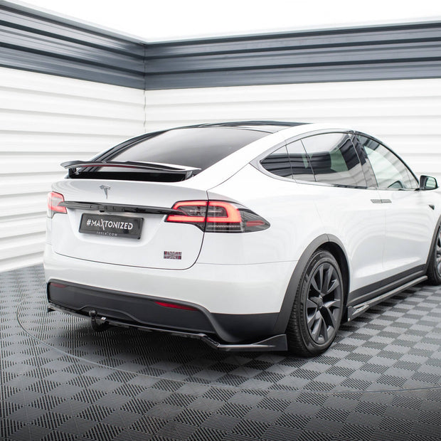 Bakre Splitter (With Vertical Bars) för Tesla Model X Mk1 Facelift