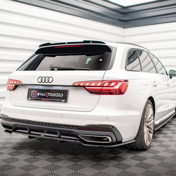 Bakre Splitter (With Vertical Bars) V.1 för Audi A4 S-Line B9 Facelift