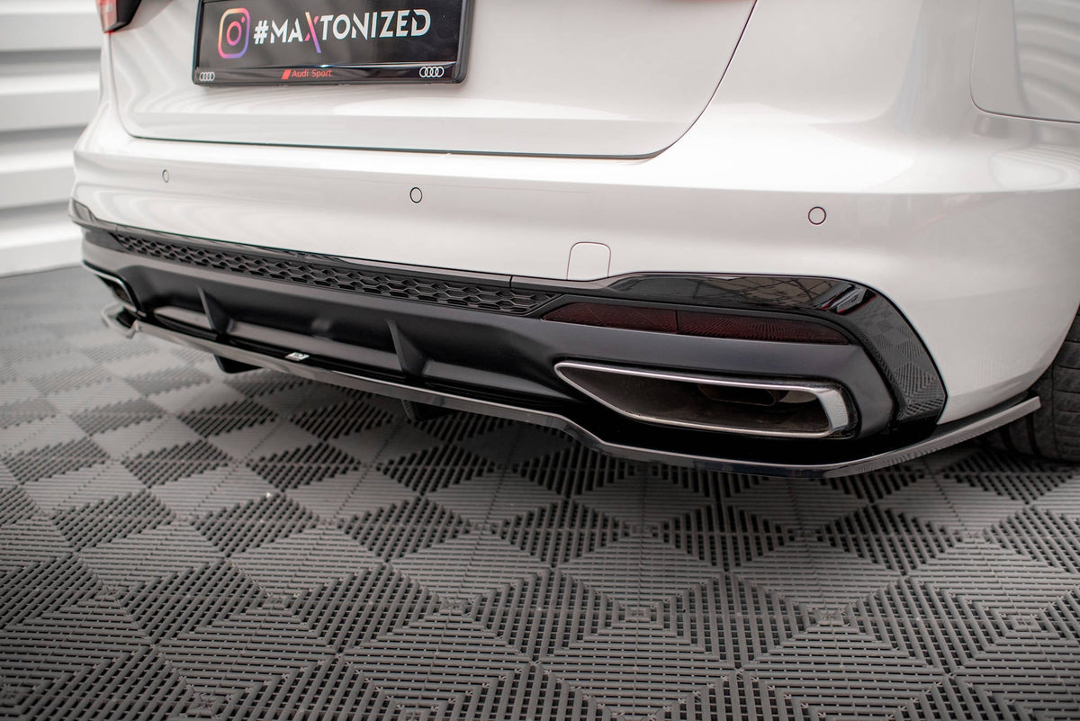 Bakre Splitter (With Vertical Bars) V.1 för Audi A4 S-Line B9 Facelift