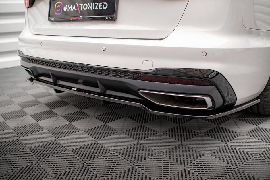 Bakre Splitter (With Vertical Bars) V.1 för Audi A4 S-Line B9 Facelift