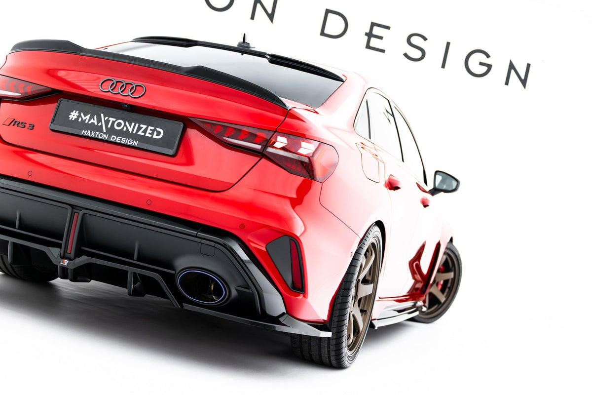 Bakre Splitter (With Vertical Bars) V.1 för Audi RS3 Sedan 8Y Facelift