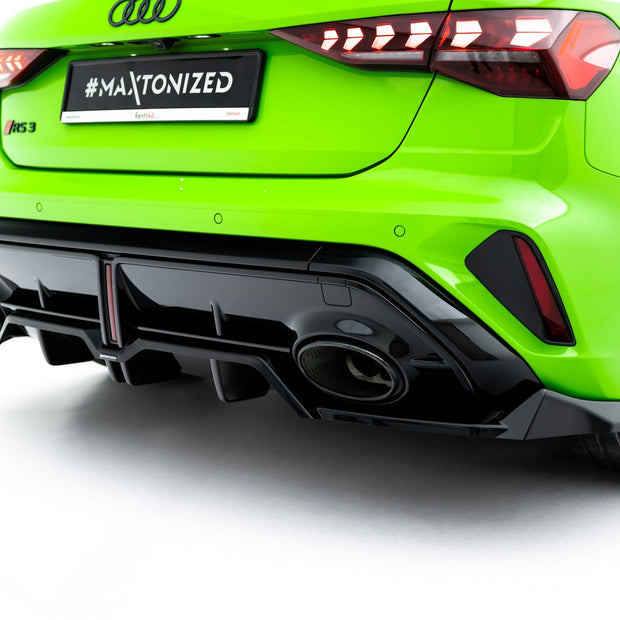 Bakre Splitter (With Vertical Bars) V.1 för Audi RS3 Sportback 8Y Facelift