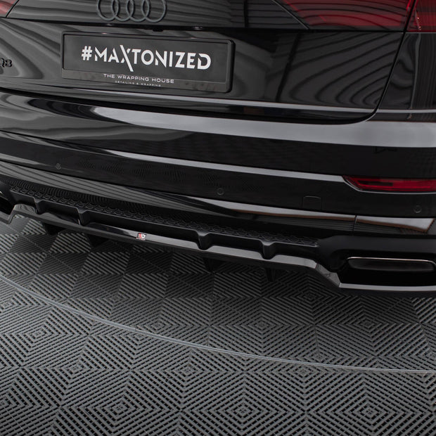 Bakre Splitter (With Vertical Bars) V.1 för Audi SQ8 / Q8 S-Line Mk1 Facelift