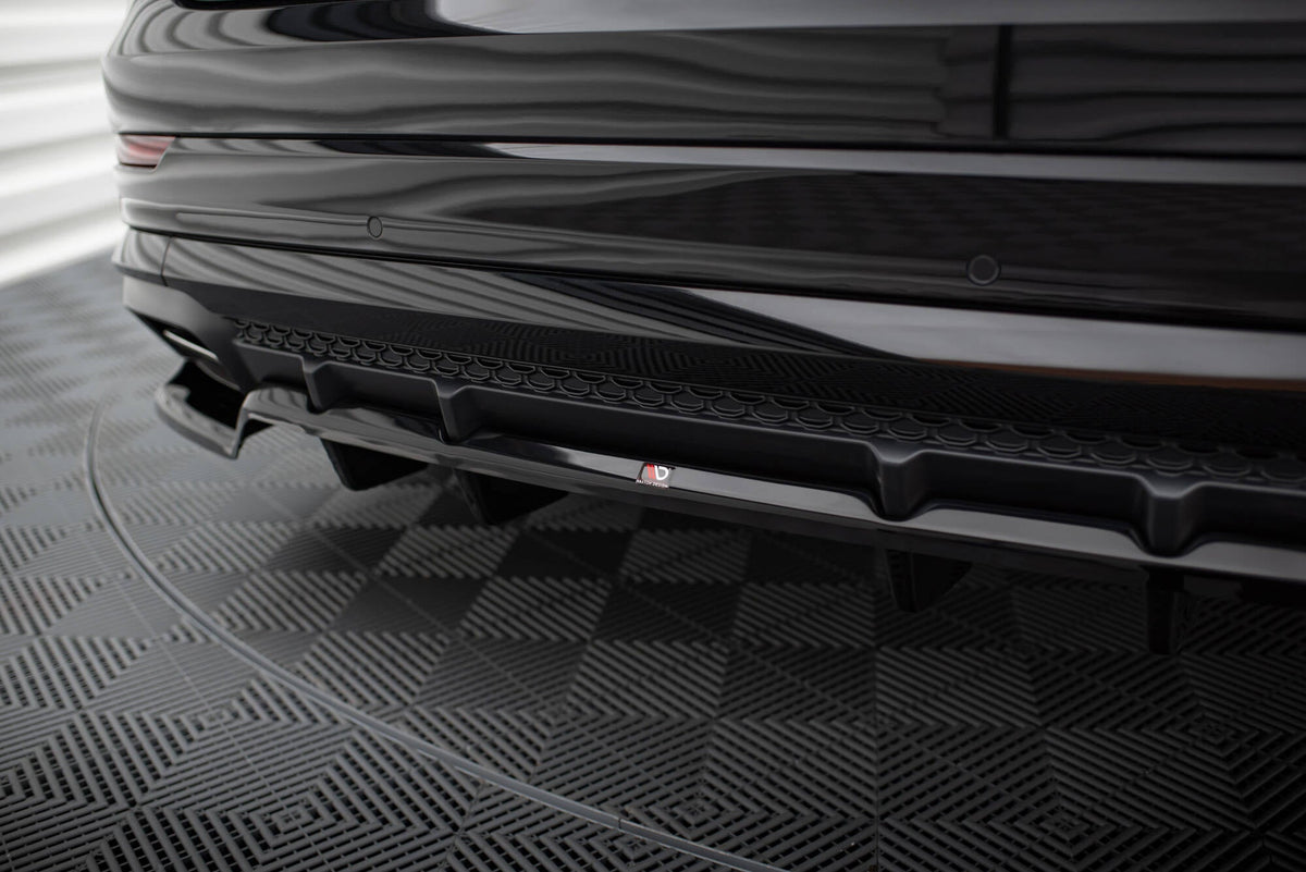 Bakre Splitter (With Vertical Bars) V.1 för Audi SQ8 / Q8 S-Line Mk1 Facelift
