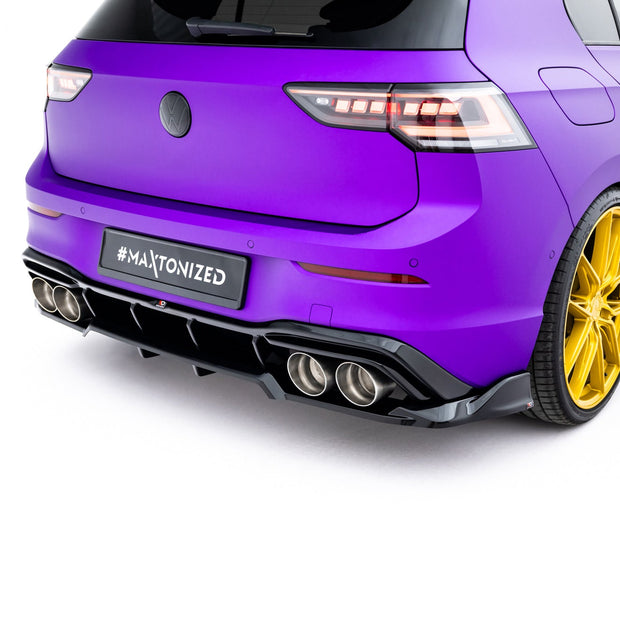 Bakre Splitter (With Vertical Bars) V.1 för Volkswagen Golf R Hatchback Mk8 / Mk8 Facelift