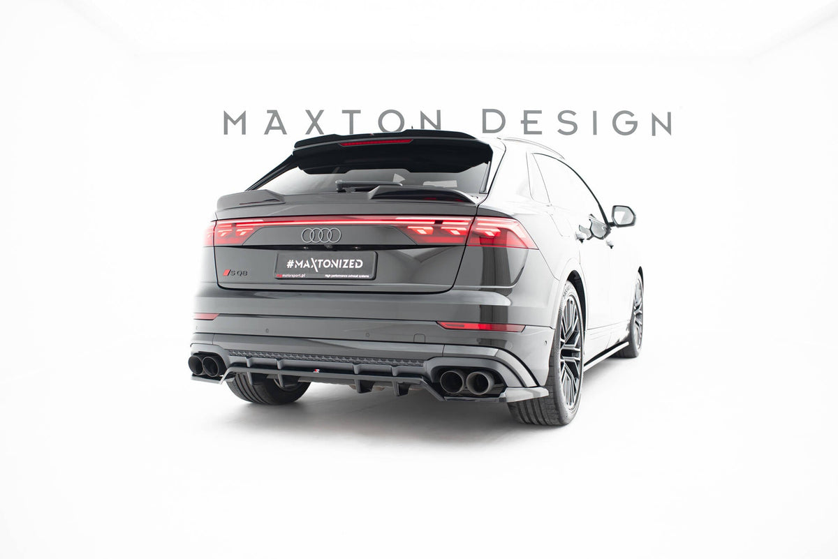 Bakre Splitter (With Vertical Bars) V.2 för Audi SQ8 / Q8 S-Line Mk1 Facelift