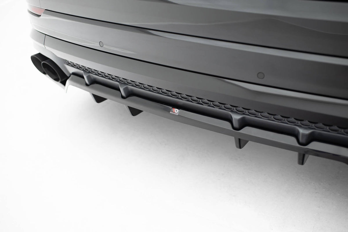 Bakre Splitter (With Vertical Bars) V.2 för Audi SQ8 / Q8 S-Line Mk1 Facelift