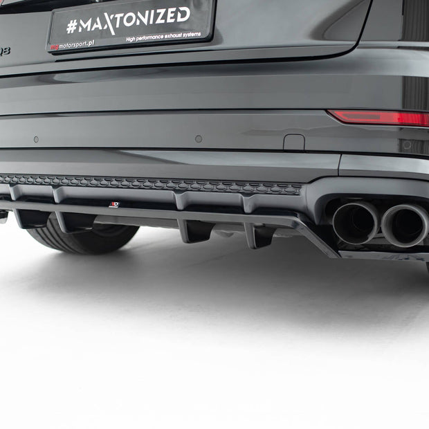 Bakre Splitter (With Vertical Bars) V.2 för Audi SQ8 / Q8 S-Line Mk1 Facelift