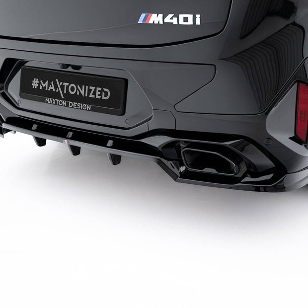 Bakre Splitter (With Vertical Bars) V.2 för BMW X4 M-Pack G02 Facelift