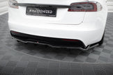Bakre Splitter (With Vertical Bars) V.2 för Tesla Model S Plaid Mk1 Facelift