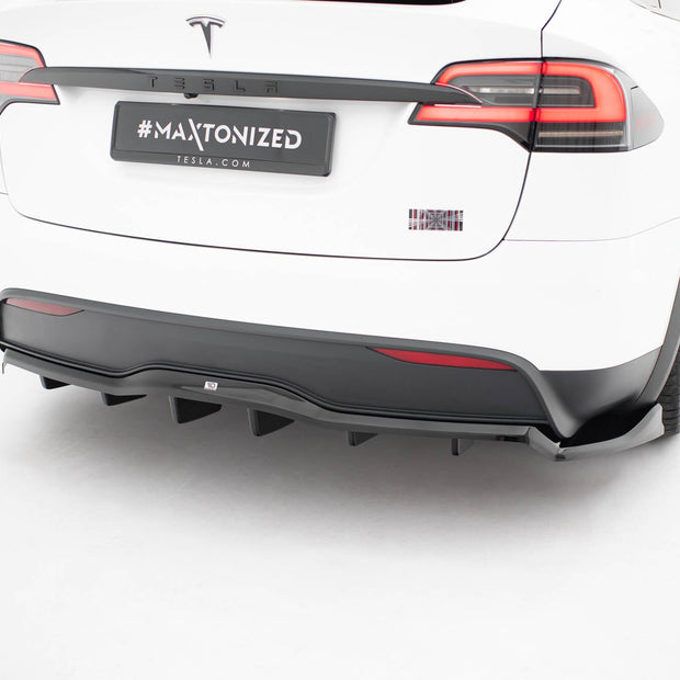 Bakre Splitter (With Vertical Bars) V.2 för Tesla Model X Mk1 Facelift