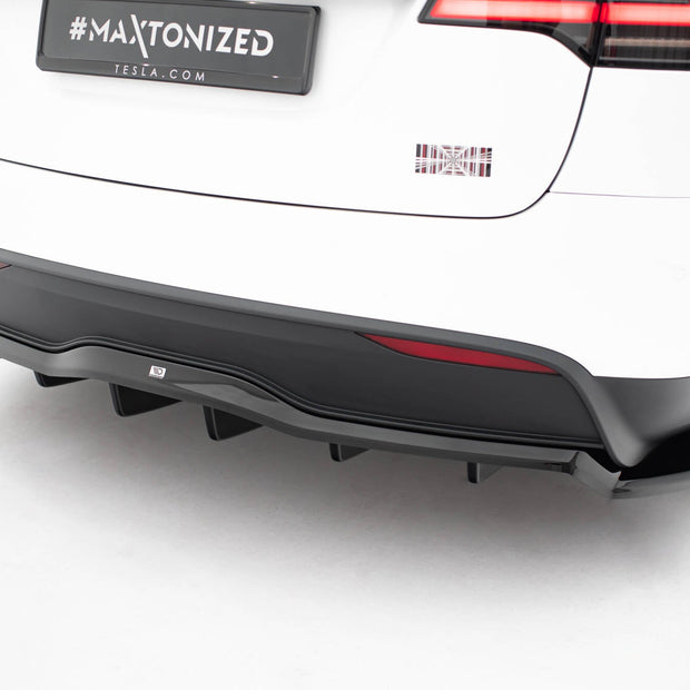 Bakre Splitter (With Vertical Bars) V.2 för Tesla Model X Mk1 Facelift