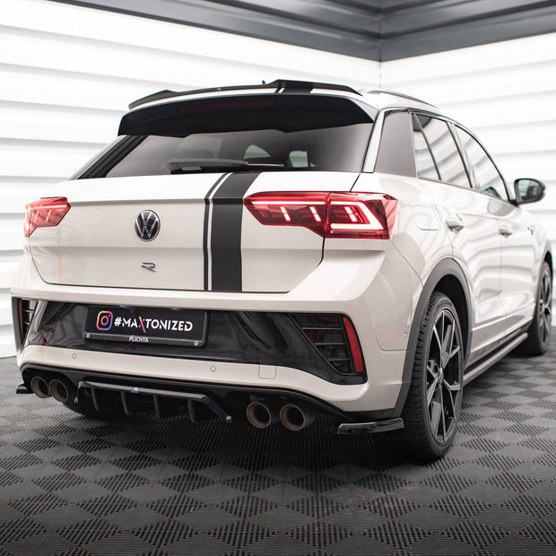 Bakre Splitter (With Vertical Bars) för Volkswagen T-Roc R / R-Line Mk1 Facelift