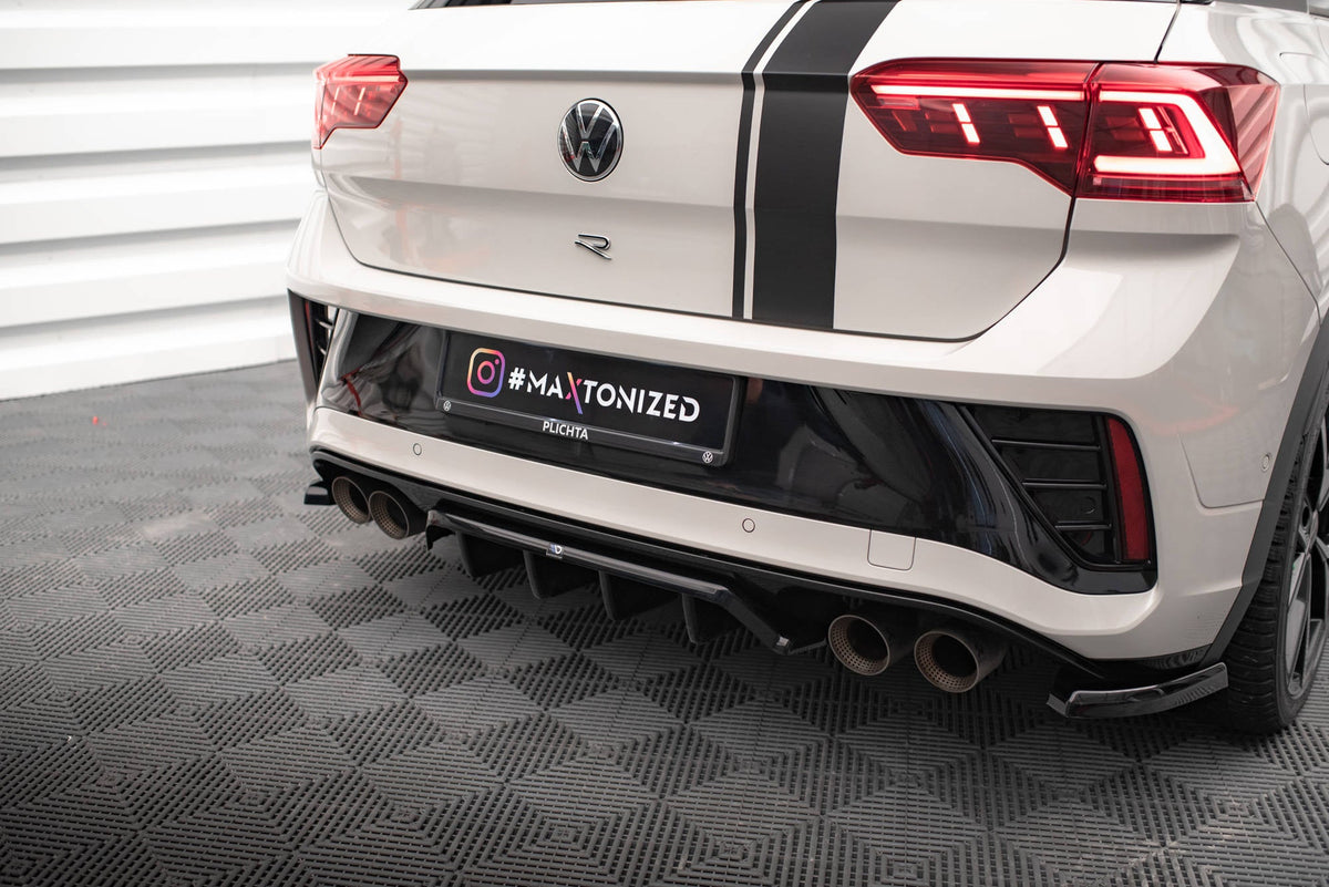 Bakre Splitter (With Vertical Bars) för Volkswagen T-Roc R / R-Line Mk1 Facelift
