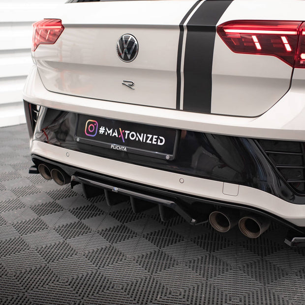 Bakre Splitter (With Vertical Bars) för Volkswagen T-Roc R / R-Line Mk1 Facelift