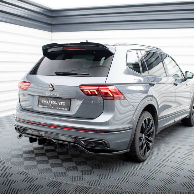 Bakre Splitter (With Vertical Bars) för Volkswagen Tiguan Allspace R-Line Mk2 Facelift