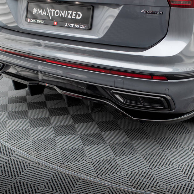 Bakre Splitter (With Vertical Bars) för Volkswagen Tiguan Allspace R-Line Mk2 Facelift