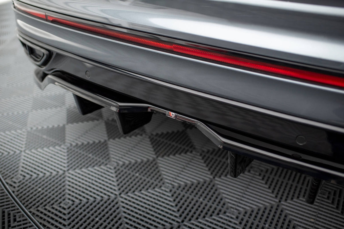 Bakre Splitter (With Vertical Bars) för Volkswagen Tiguan Allspace R-Line Mk2 Facelift