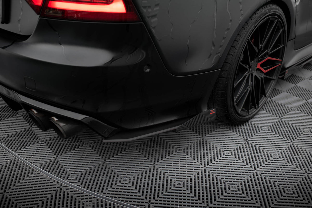 Street Pro Bakre Sidosplitters + Flaps för Audi A7 S-Line C7